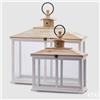 Enzo De Gasperi EDG Enzo De Gasperi Set 2 Lanterne in legno Abrte H62 H47 cm