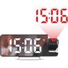Generico Orologio Con Proiezione | Display LED Multifunzionale Con Sensore Temperatura E Sveglia Digitale | Orologio Da Viaggio Con Proiezione Sul Soffitto,per Dormitorio Appartamento Camera da Soggiorno Uffic
