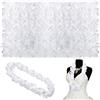 Geosar 48 pezzi fiore bianco Lei per matrimonio Bulk plastica fiore bianco Leis Luau hawaiano spiaggia matrimonio ghirlanda hawaiana collana luau accessori abbigliamento per festa di nozze vestire