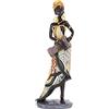 Vimtrysd Scultura africana da 30,5 cm, statua africana musicista per decorazione domestica, statuetta tribale per mensole