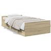 vidaXL Giroletto con cassetti rovere Sonoma 90x200cm materiale legno