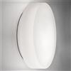 zafferano Drum parete/soffitto ø.400x110mm. 2xe27 42w hs-ip44- base neutra,vtr.b.co