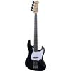 EKO GUITARS - Basso Elettrico JB‑100, 4 Corde, Corpo Pioppo, Manico Acero, Tastiera Laurel, 2 Pickup JB, 21 Tasti, Colore Nero