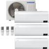 Samsung Condizionatore Climatizzatore Samsung Trial Split Inverter Windfree Avant R-32 Wi-Fi 9000+9000+18000 BTU Con AJ080TXJ4KG/EU