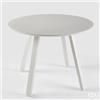 EDG Enzo De Gasperi Tavolo Rotondo da Esterno Bianco in Alluminio D 100 cm H75 cm