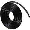 COOPHYA Rotolo 3 Metri Fettuccia in Pelle Pu Nera per Borse, Doppio Lato Cucitura, Facile da Tagliare, per Decorazioni Borse e Cinture Vita