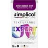 Simplicol Fabric Dye expert, Colorante per tessuti, colore per lavatrice o colore manuale, Rosso (Brombeer-Rot), 1 confezione