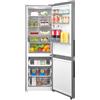 Midea Space Master MDRB548MME46 - Frigorifero con congelatore 401L, NoFrost, 186 cm, Multi-Airflow, -24°, congelatore a 4 stelle, Supercool & Superfreezer, LED, 35 dB, Maxx Fresh Zone, effetto acciaio
