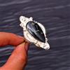 Fatto a mano Anello gioiello in argento sterling 925 con pietra preziosa diaspro Kambaba m...