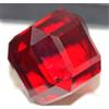 Gravity Gems 130 CT + Naturale Rosso Topazio Cubo Taglio Certificato Loose Gemma