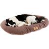 Ferplast Cuscino Cane e Gatto RELAX MICROFLEECE, Cuccia in Caldo e Soffice Micropile per Taglia Grande, Lettino per Cani Lavabile, 85 x 55 x 12 cm. Grigio Tortora