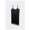 Tezenis Sottoveste Vestito Asimmetrica In Raso E Pizzo Donna Nero