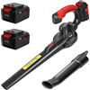 MZK Soffiatore elettrico senza fili, alimentato a batteria da 20 V per la cura del prato (2 batterie da 2 Ah e caricabatterie inclusi)