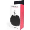 Anal,Darkness Anal Plug 7 cm Argento Darkness Con Coda Nera Pon Pon