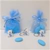 Nene Shop SACCHETTINO CONFETTI SEGNAPOSTO BOMBONIERA NASCITA BATTESIMO PRIMO COMPLEANNO - ORSETTO