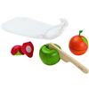 Nene Shop PLAN TOYS - FRUTTA DA TAGLIARE CON COLTELLO E SACCHETTO DI COTONE