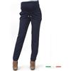 Nene Shop PANTALACCIO - PANTALONE PREMAMAN ESTIVO IN MAGLINA BLU