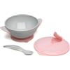 Nene Shop SET DA VIAGGIO CIOTOLA CON VENTOSA, COPERCHIO E CUCCHIAIO PER PAPPA E SVEZZAMENTO NEONATO ROSA