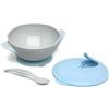 Nene Shop SET DA VIAGGIO CIOTOLA CON VENTOSA, COPERCHIO E CUCCHIAIO PER PAPPA E SVEZZAMENTO NEONATO CELESTE