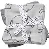 Done by Deer SET 2 COPERTINE COPERTINE SWADDLE MILLEUSI CONTOUR, GRIGIO 120X120 CM 100% COTONE