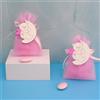 Nene Shop SACCHETTINO CONFETTI SEGNAPOSTO BOMBONIERA NASCITA BATTESIMO ORSETTO LUNA- TESSUTO