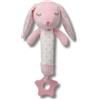 Kiokids SONAGLIO NEONATO PELUCHE CON MASSAGGIAGENGIVE- CONIGLIETTO ROSA