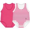 J Bimbi 2 BODY TAGLIA UNICA 0-36 MESI PER NEONATO E BIMBO IN COTONE BIO ESTATE FUCSIA