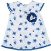 Nene Shop VESTITO BAMBINA NEONATA ESTIVO IN COTONE - FIORI BLU