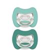 J Bimbi CIUCCIO SUPER LEGGERO IN SILICONE MEDICALE - GLEE DOTS GREEN - BIPACK - 00-2 MESI