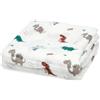 Kiokids COPERTINA NEONATO IN MUSSOLA DI BAMBOO 120X120 CM - VERDE