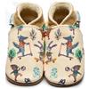 Inch Blue BABBUCE IN PELLE NATURALE - FOREST FUN INCH BLUE