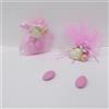 Nene Shop SACCHETTINO CONFETTI SEGNAPOSTO BOMBONIERA NASCITA BATTESIMO COMPLEANNO MAGNETE FAGOTTO BIMBA NEONATA