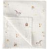 Bimbi Dreams COPERTINA NEONATO IN MUSSOLA DI BAMBOO 120X120 CM - FARM
