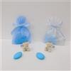 Nene Shop SACCHETTINO CONFETTI SEGNAPOSTO BOMBONIERA NASCITA BATTESIMO COMPLEANNO PORTACHIAVI ORSETTO BIMBO