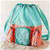 Kiokids BORSA DA SPIAGGIA A RETE PER BAMBINI - ARANCIO VERDE