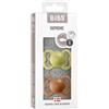 Nene Shop BIBS SET DI 2 CIUCCI SUPREME - GOMMA NATURALE - Verde Prato - Terra