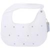 Nene Shop BAVAGLINO BAVETTA NEONATO IN PURO COTONE MOD. POIS GRIGIO CELESTE