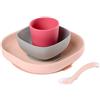 Nene Shop SET PAPPA IN SILICONE 4 PEZZI - ROSA - BEABA
