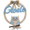 Nene Shop FIOCCO NASCITA PERSONALIZZATO CON GUFETTO AZZURRO - REALIZZATO A MANO