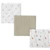 Bimbi Dreams SET 3 COPERTINE NEONATO IN MUSSOLA DI COTONE 70X80 CM - VERDE