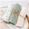 KIOKIDS SET 3 COPERTINE NEONATO IN MUSSOLA DI BAMBOO E COTONE 70X70 CM - SALVIA