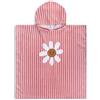 SWIM ESSENTIALS PONCHO MARE BAMBINO IN SPUGNA ROSA CON CAPPUCCIO - DAISY