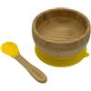 Eco Mikro SET PAPPA IN BAMBOO CON VENTOSA PER NEONATI E BAMBINI - GIALLO