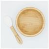 Eco Mikro SET PAPPA IN BAMBOO CON VENTOSA PER NEONATI E BAMBINI - BIANCO