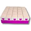 Nene Shop TORTA BOMBONIERA NASCITA BATTESIMO CUORE BEIGE FUCSIA