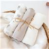 Kiokids SET 3 COPERTINE NEONATO IN MUSSOLA DI BAMBOO E COTONE 70X70 CM - GRIGIO