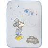 Nene Shop COPERTINA LETTINO CON SBARRE IN PILE - MICKEY MOUSE - TOPOLINO - CELESTE