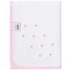 Nene Shop QUADRATO NEONATO IN COTONE RICAMATO - BIANCO ROSA