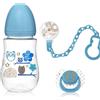 Kiokids SET REGALO BIBERON NEONATO - CIUCCIO IN SILICONE - CATENELLA PORTACIUCCIO 6+
