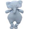 Kiokids PUPAZZO ELEFANTE CELESTE IN COTONE 33 CM - KIOKIDS